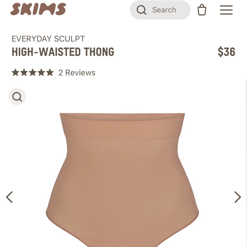 Skims High Waisted Thong Shapewear in Sienna